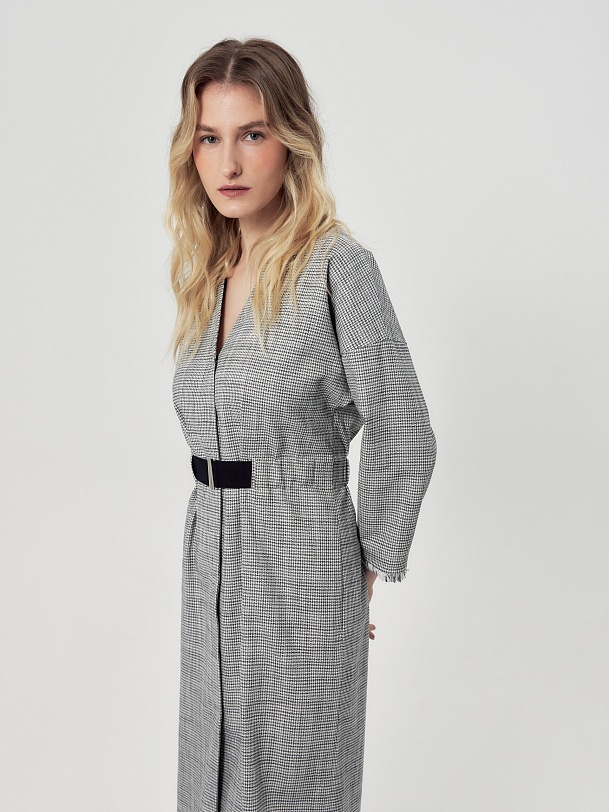 Платье миди с кулиской