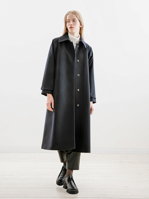 Пальто демисезонное из шерсти и кашемира с мембраной