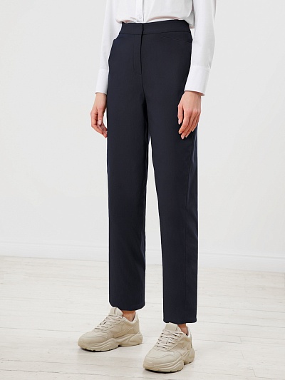 Утепленные брюки из костюмной ткани POMPA