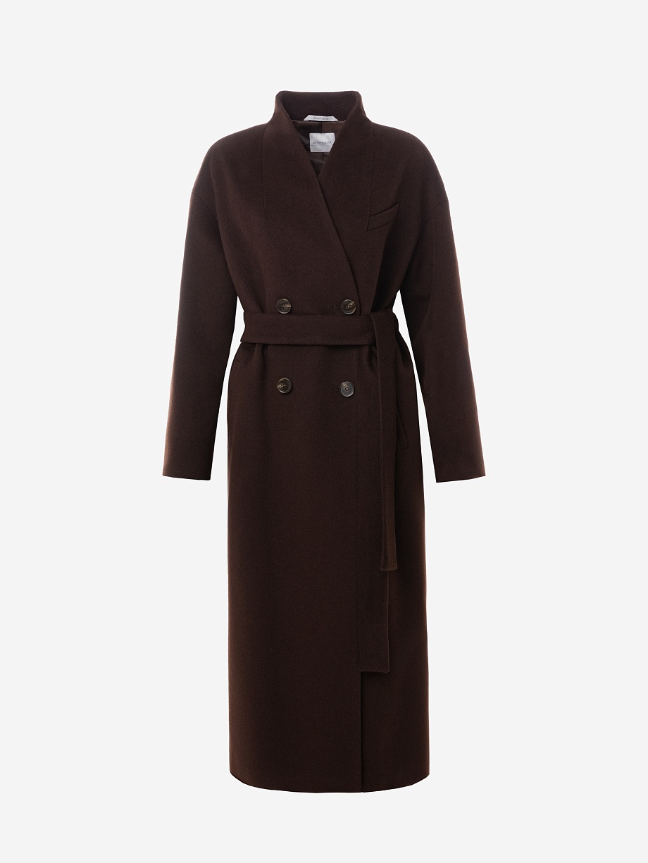 Пальто из шерсти с мембраной и утеплённой спинкой