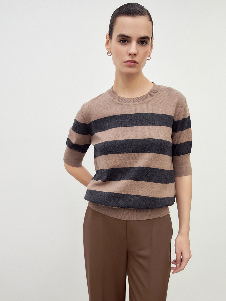 Вязаный джемпер из хлопка и кашемира