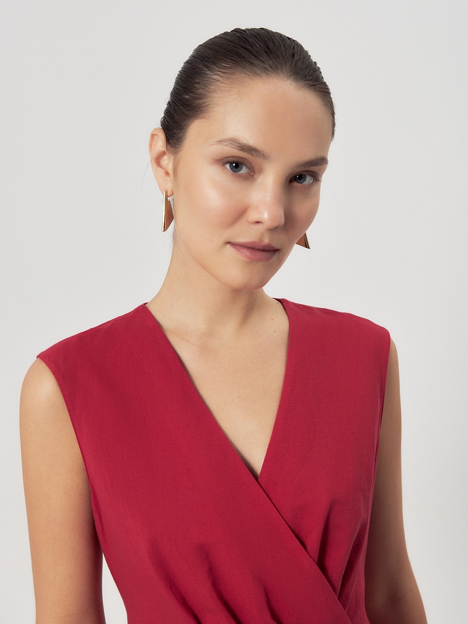 Вечернее платье из хлопка и льна