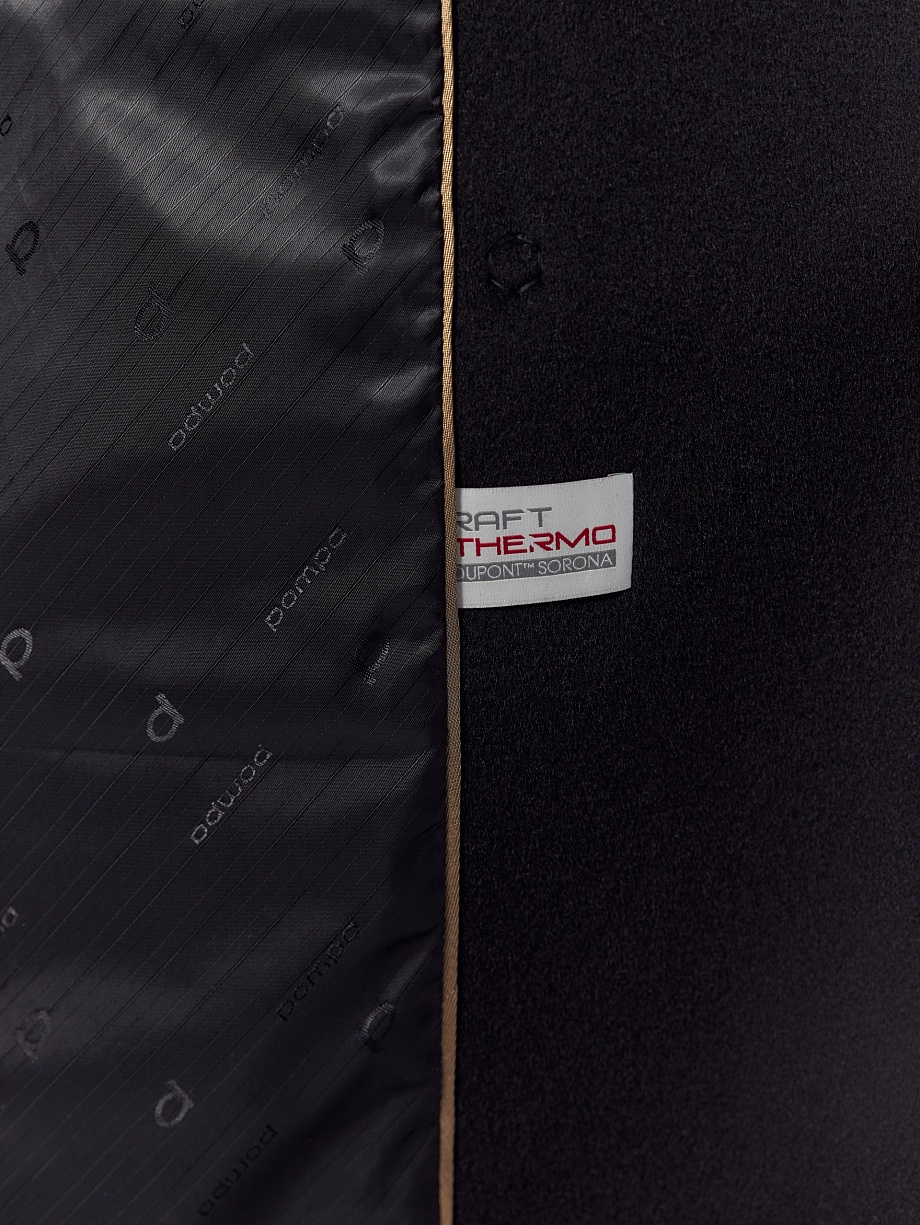 Пальто из шерсти с мембраной и утеплённой спинкой