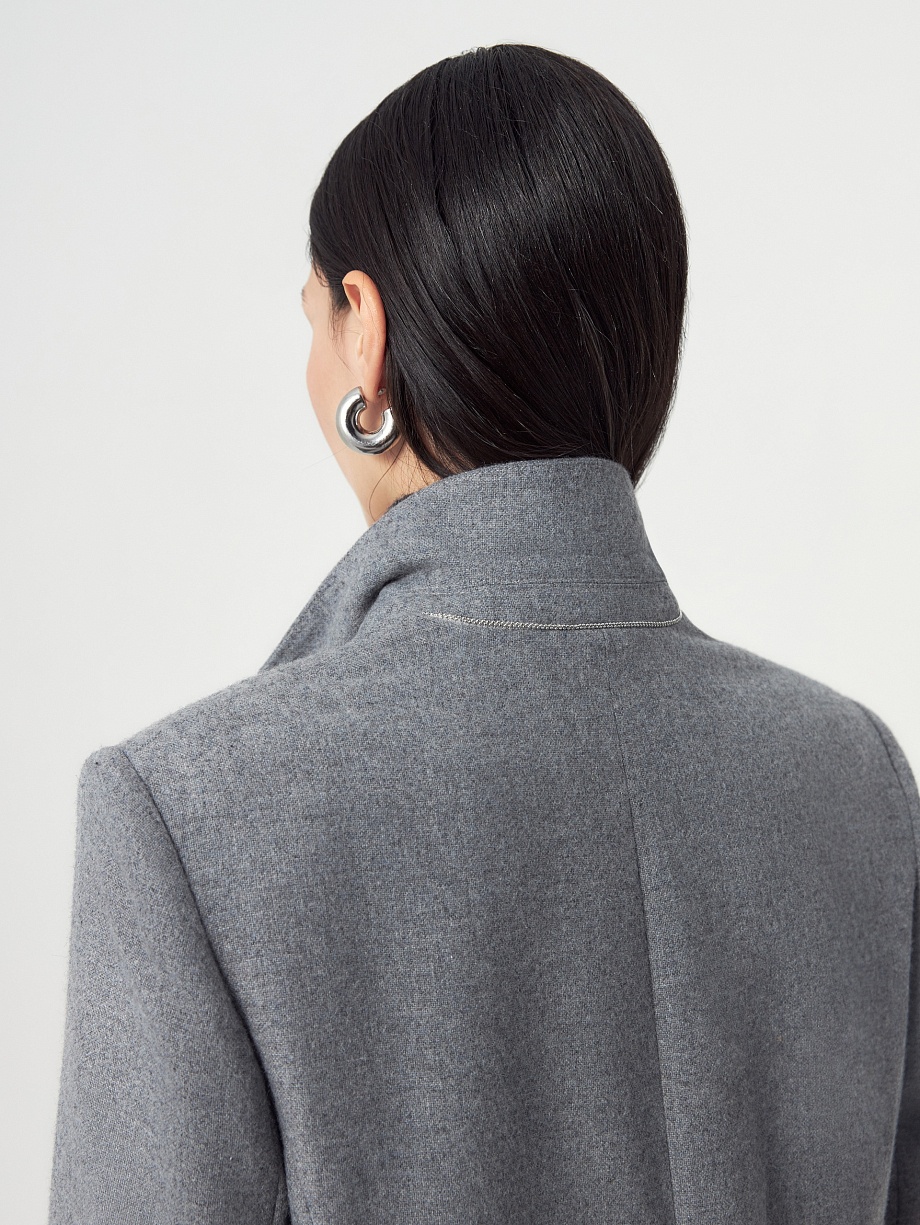 Жакет из костюмной ткани с шерстью