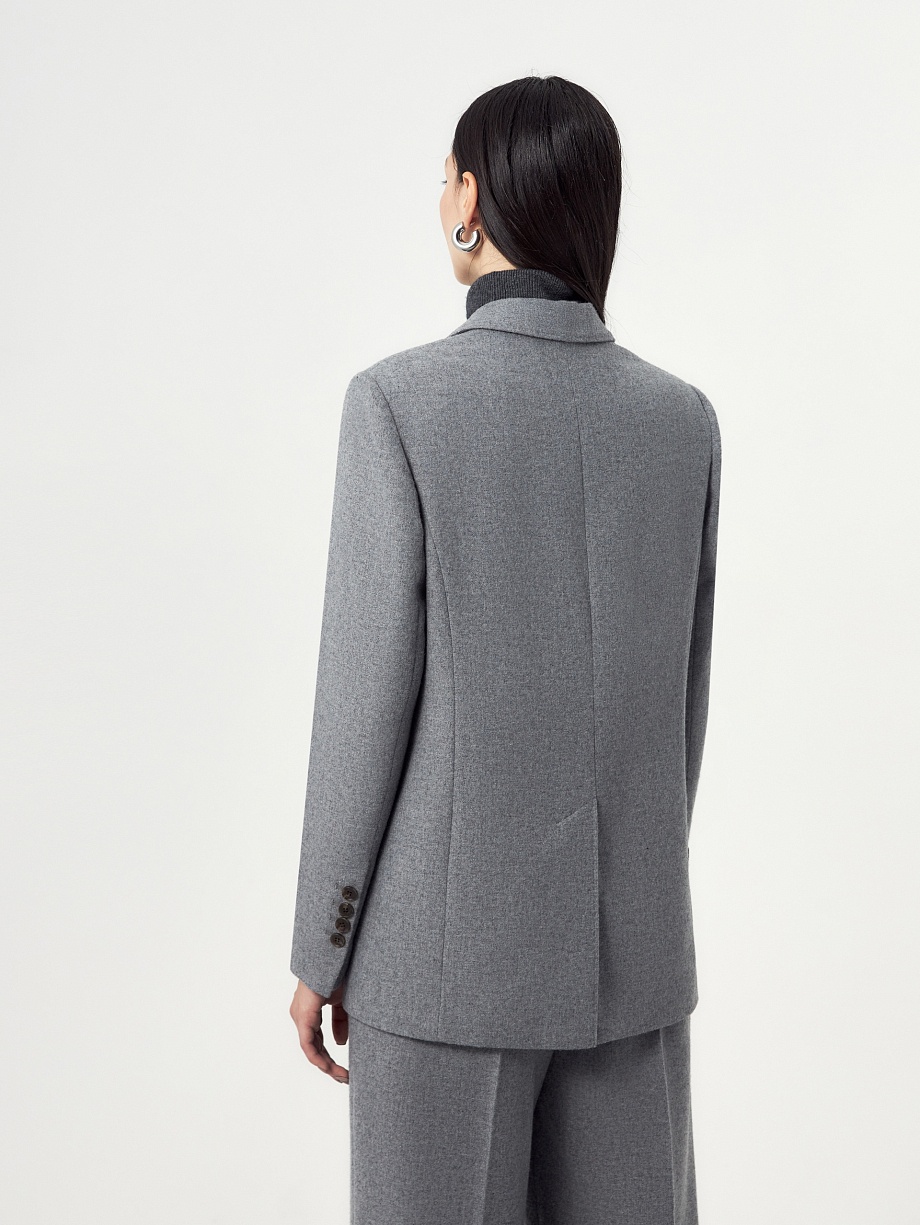 Жакет из костюмной ткани с шерстью