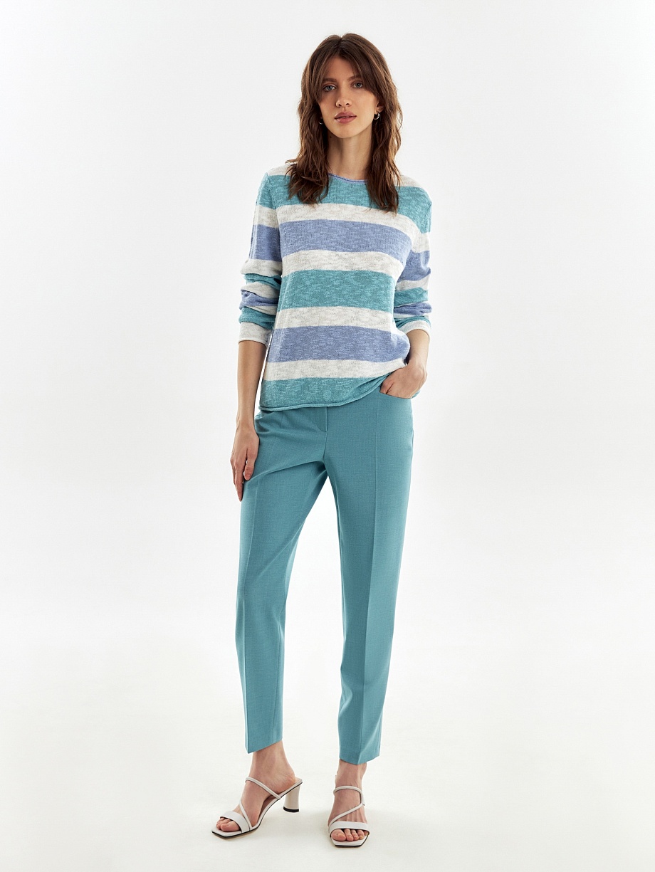 Джемпер из хлопка с эффектом гладкой пряжи