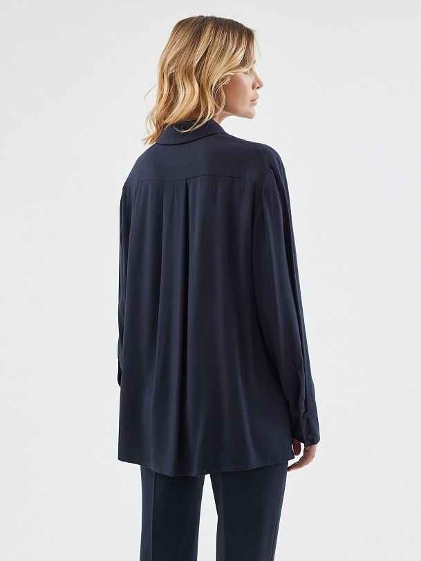 Прямая рубашка из вискозы