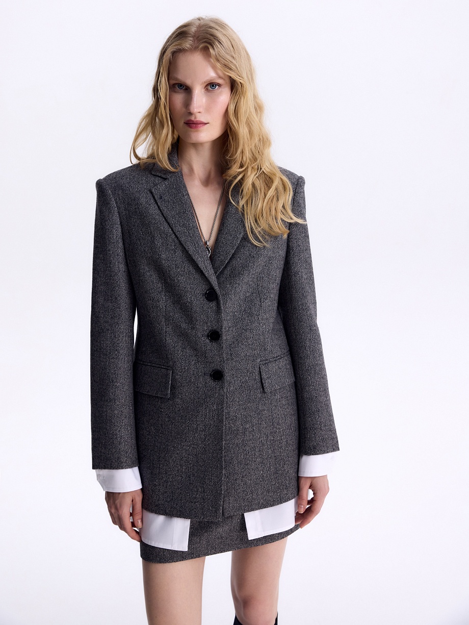 Шерстяной жакет со съемными элементами