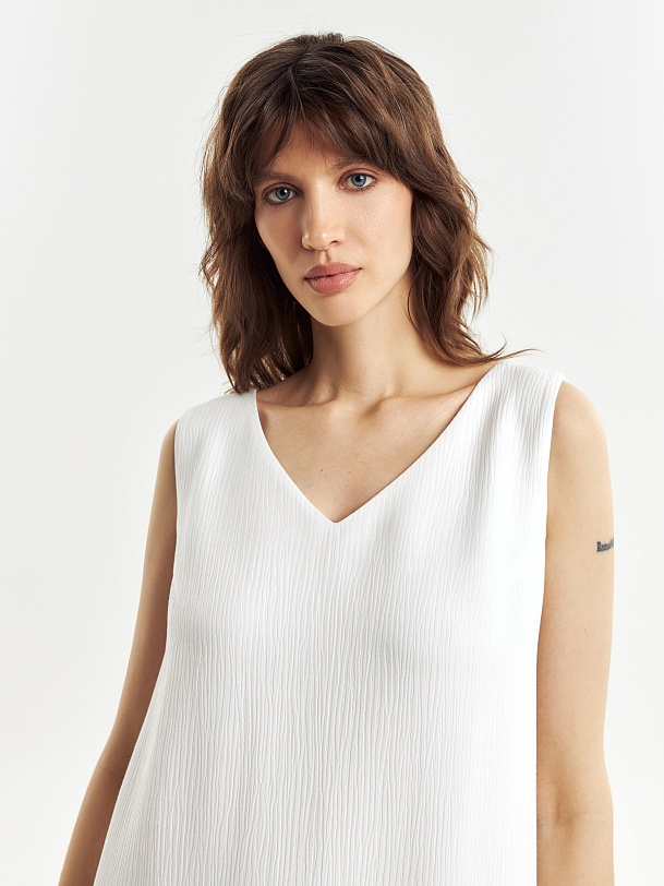 Летний сарафан из фактурной ткани