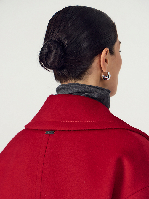 Полупальто из 100% шерсти с мембраной и утеплённой спинкой