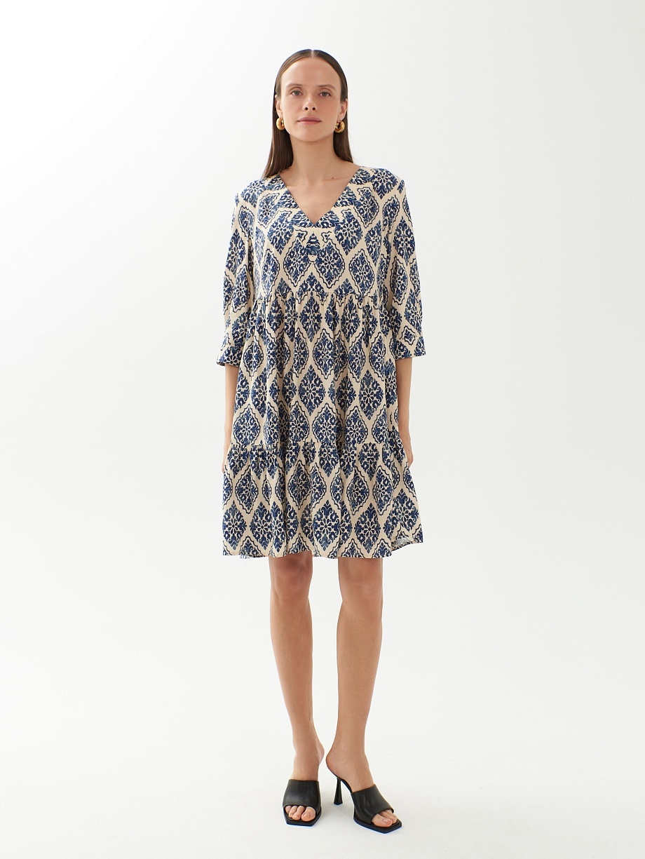 Свободное летнее платье из вискозы