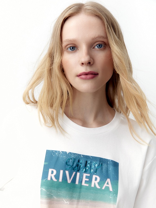 Футболка из 100% хлопка с принтом