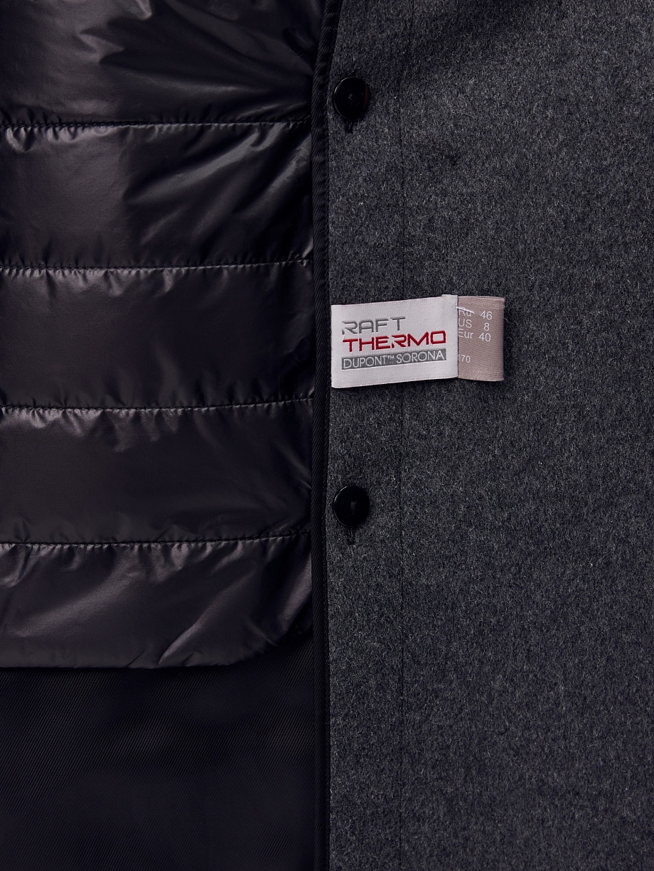 Пальто из премиальной шерсти с мембраной и съёмной подстёжкой