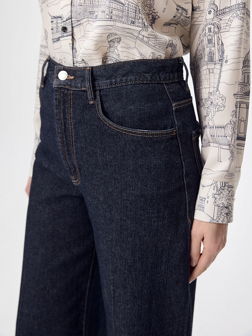 Джинсы со стрелками из хлопка