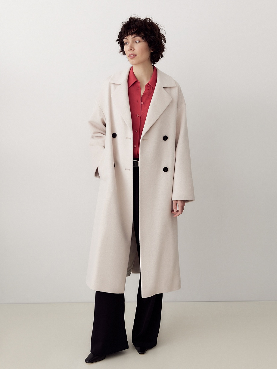 Шерстяное пальто с мембраной