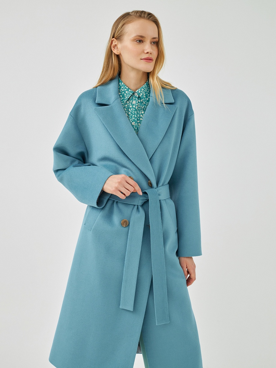 Шерстяное демисезонное пальто с мембраной