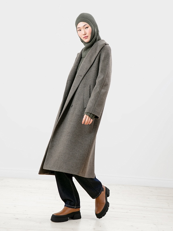 Шерстяное пальто демисезонное с мембраной