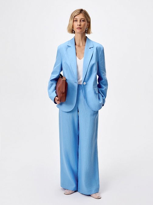 Брюки из хлопка и льна