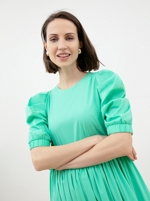 Платье длинное летнее с рукавами-фонариками