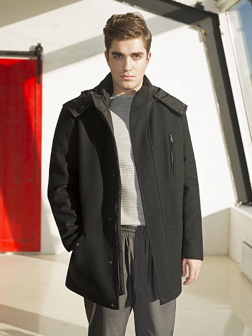 Зимнее мужское пальто с мембраной POMPA