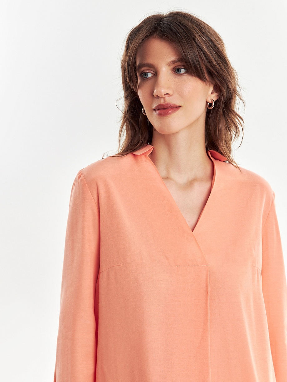 Свободная блузка без пуговиц