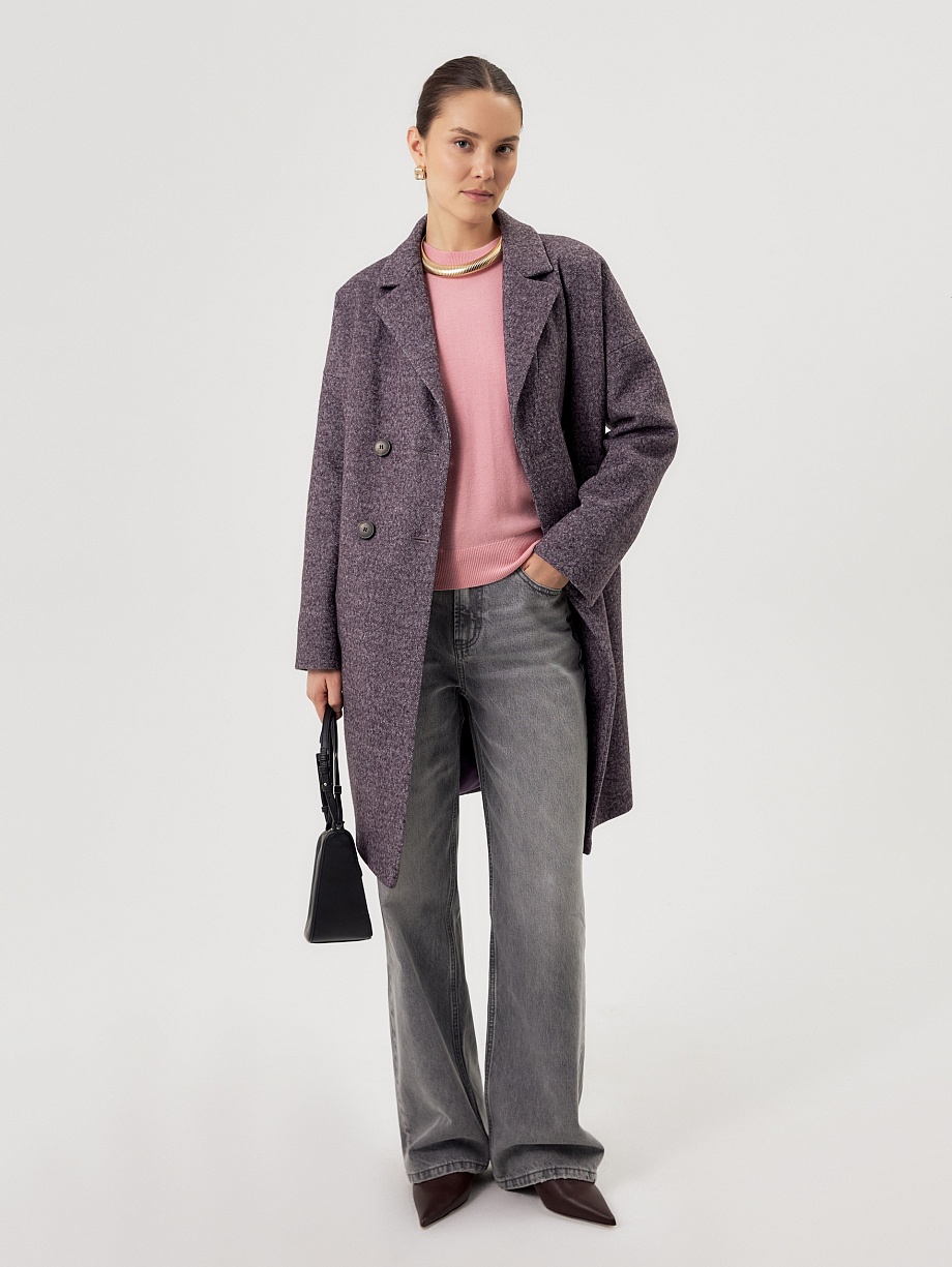 Шерстяное демисезонное пальто с мембраной