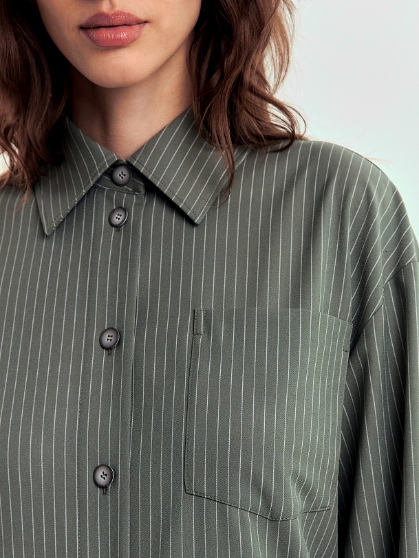 Платье-рубашка в полоску