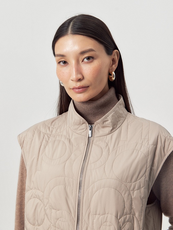 Пальто из премиальной шерсти со стёганым жилетом POMPA арт.1016220p91187