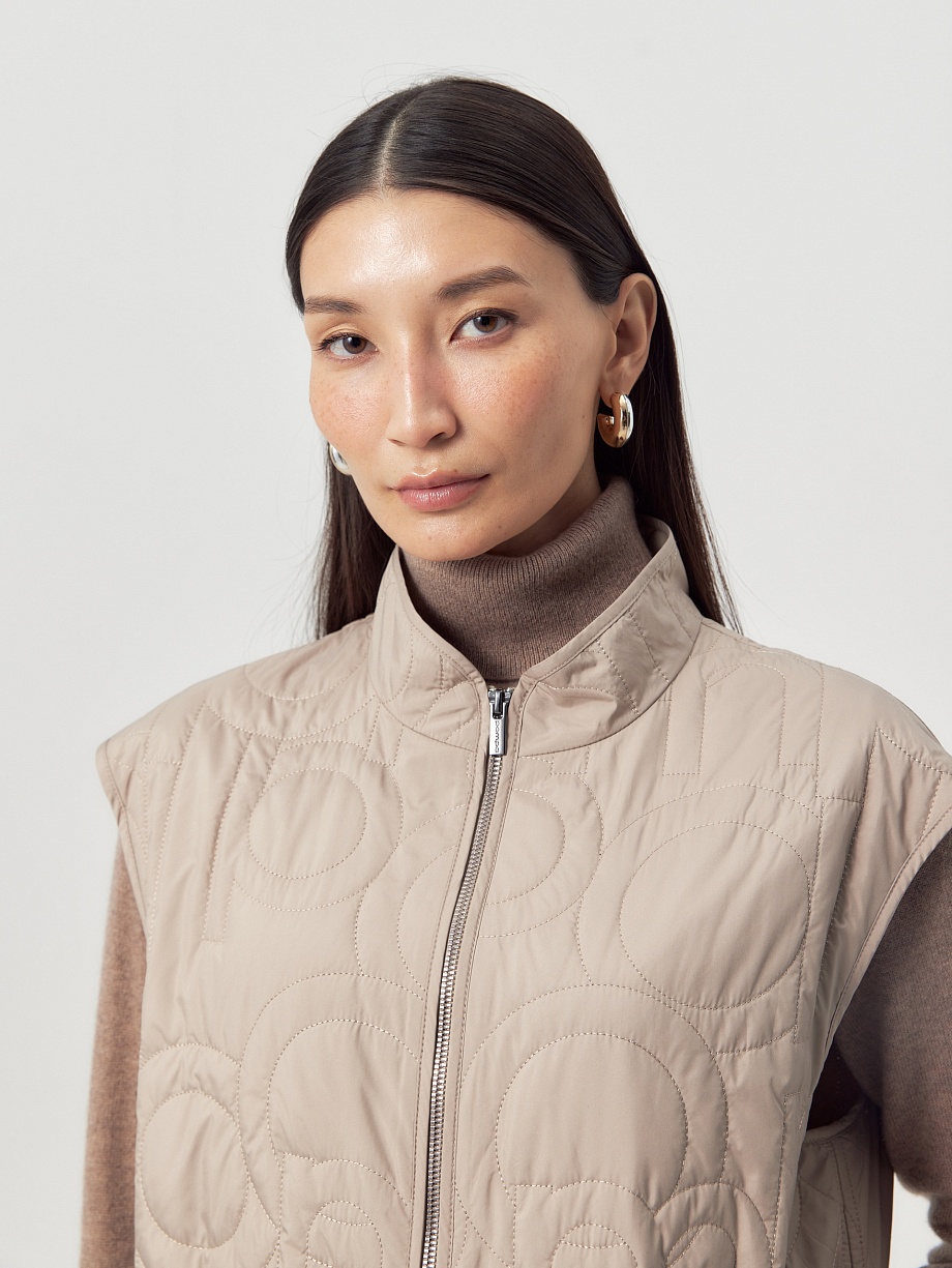 Пальто из премиальной шерсти со стёганым жилетом