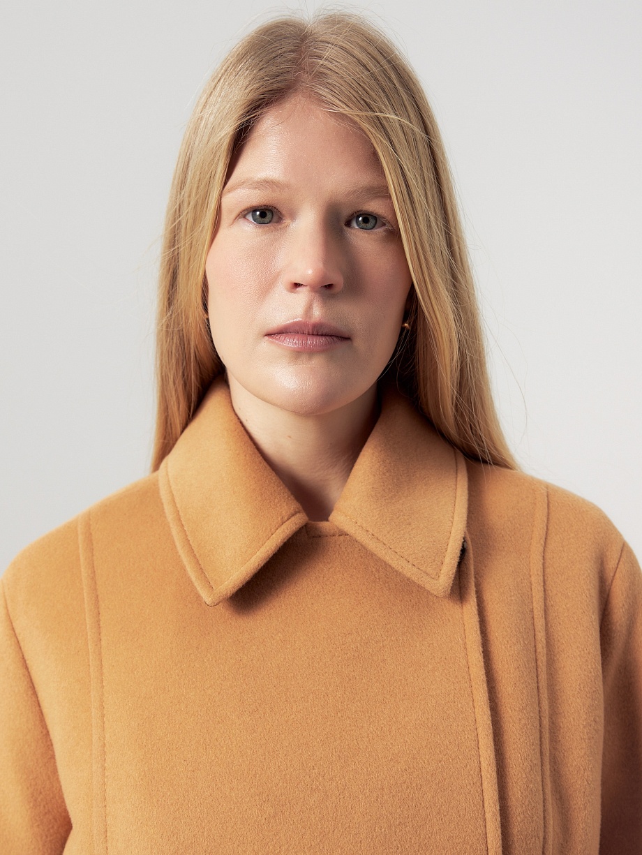 Пальто из премиальной шерсти с добавлением кашемира с мембраной