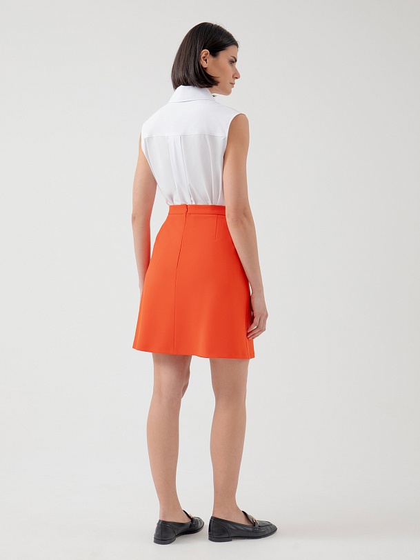 Юбка мини из костюмной ткани