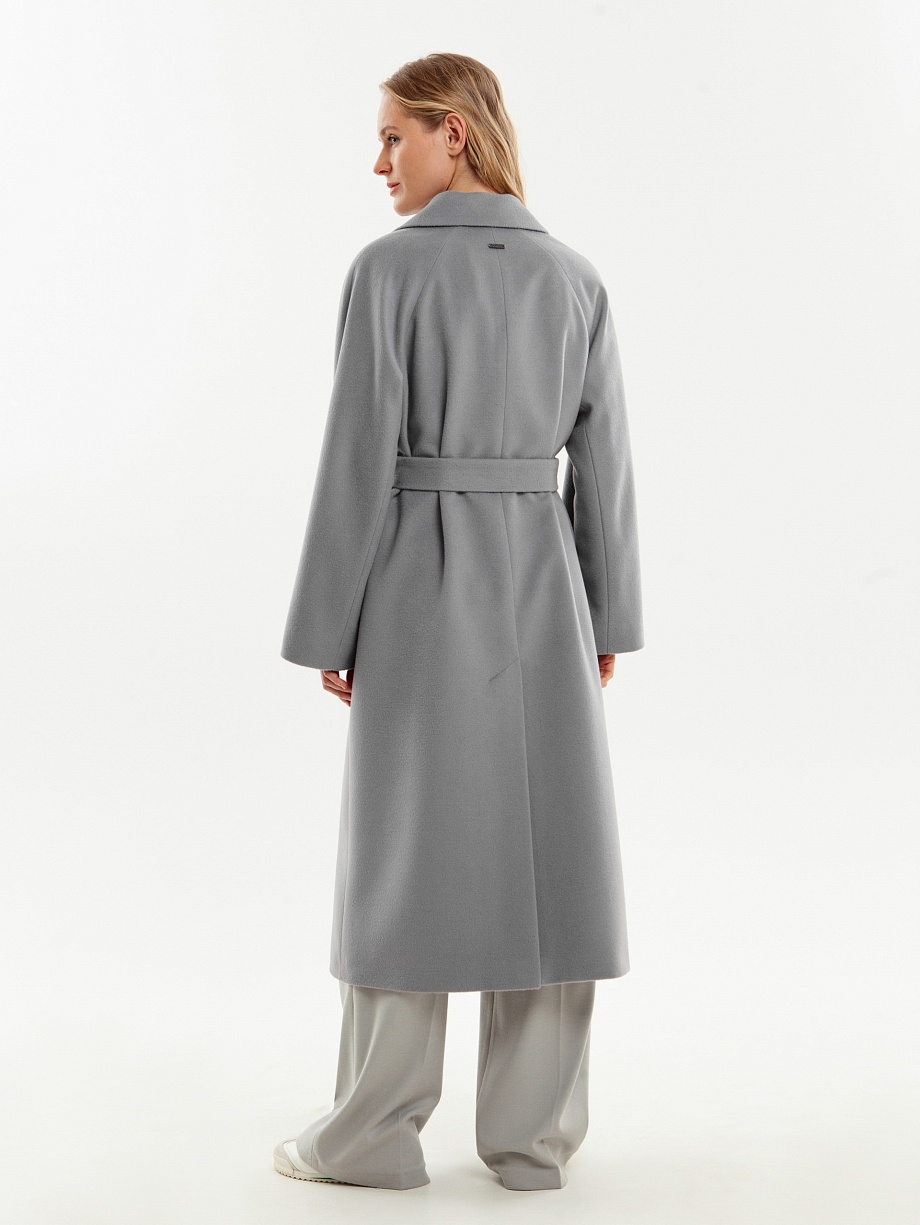 Пальто-халат из ворсовой ткани