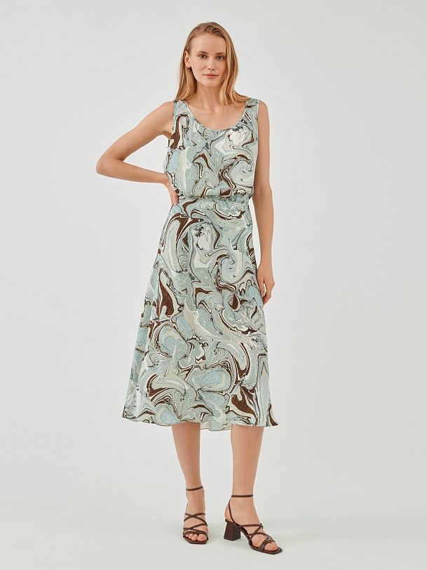 Романтичная юбка-трапеция длины миди