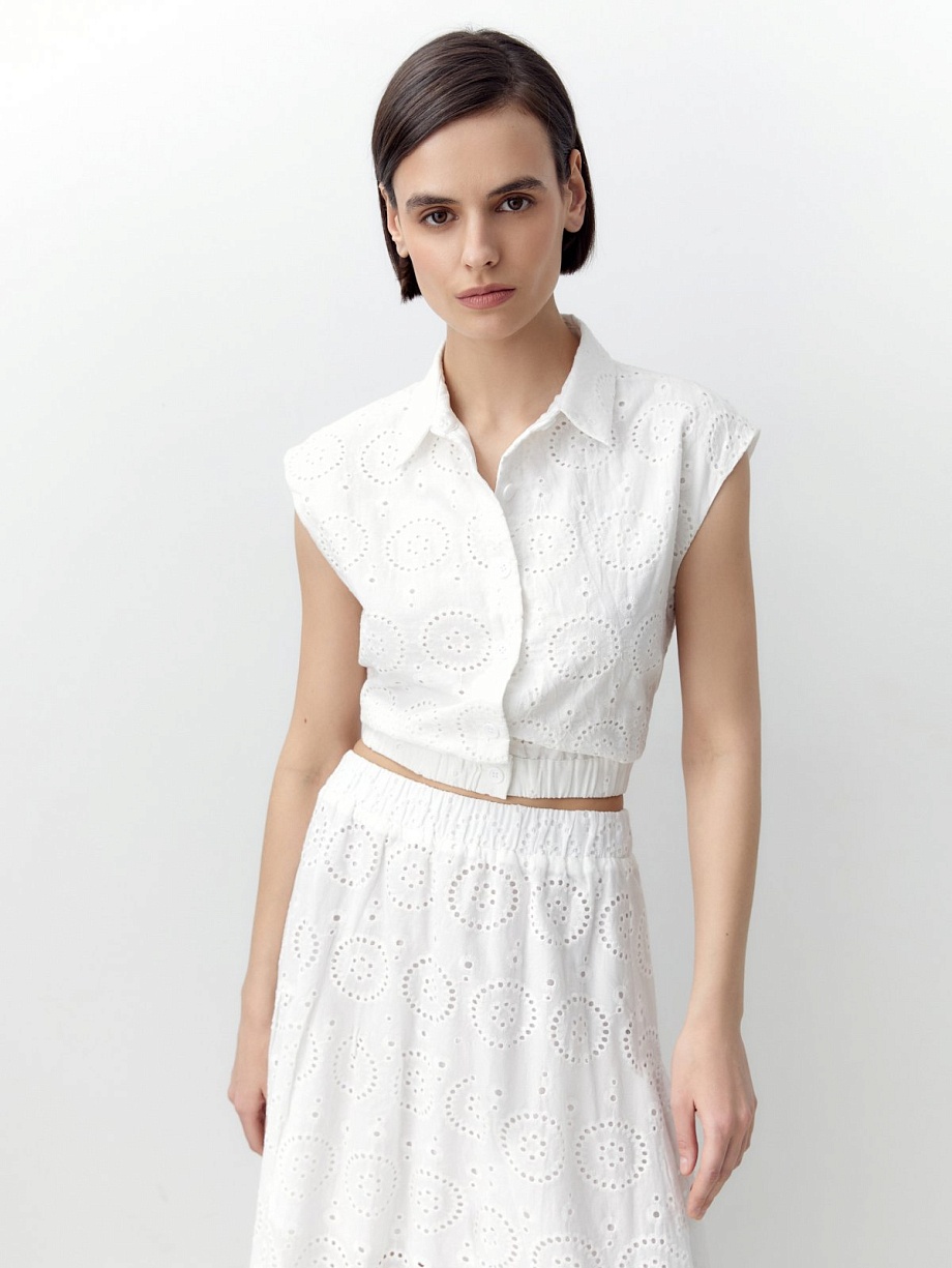 Укороченная блуза из 100% хлопка