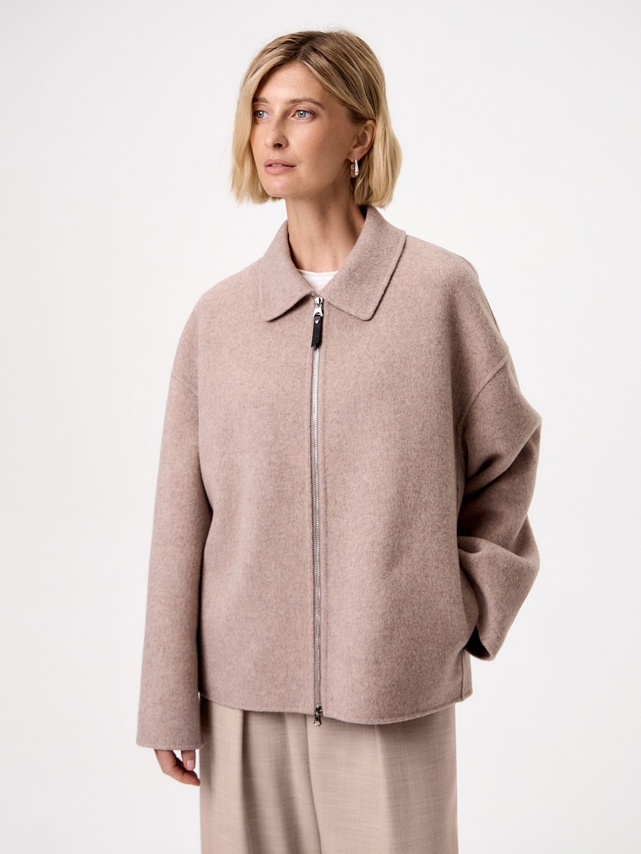 Полупальто double face из шерсти и кашемира