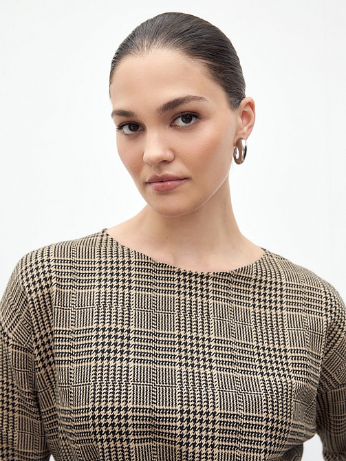 Платье из костюмной ткани в клетку