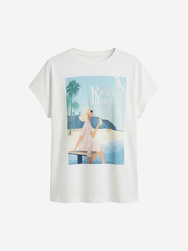 Футболка из 100% хлопка с принтом