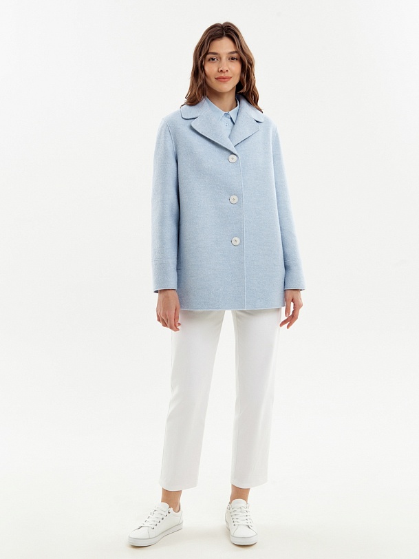 Демисезонное полупальто из шерсти