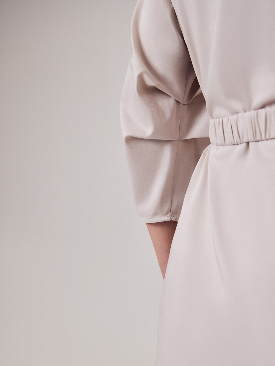 Платье-миди из хлопковой ткани