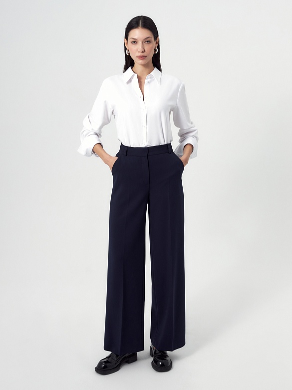 Брюки из костюмной ткани с вискозой POMPA арт.1119987me0264