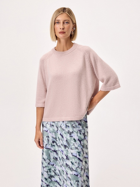 Джемпер из смесовой пряжи с ангорой и люрексом POMPA арт.3218010kn2215