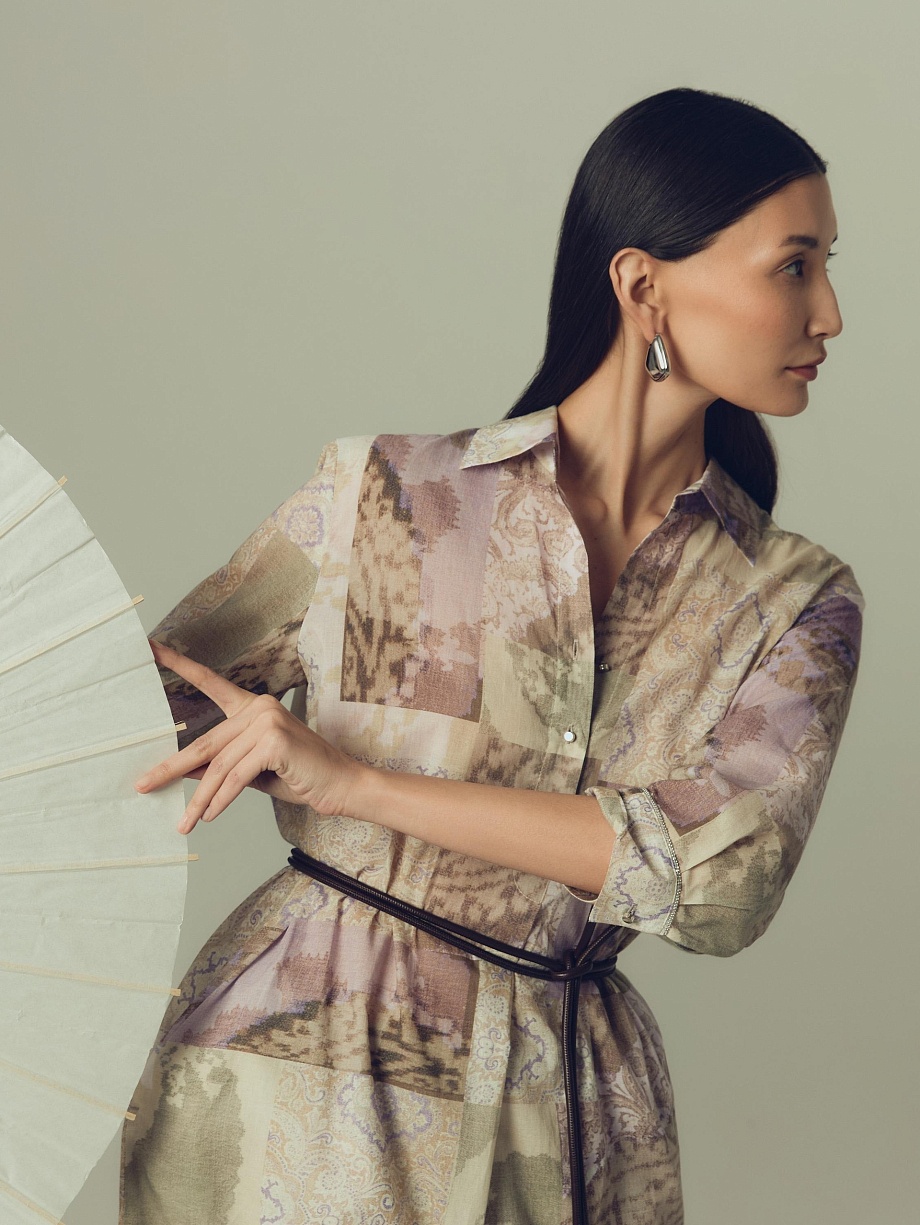 Платье блузочного силуэта из 100% хлопка