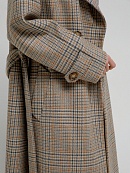 Демисезонное пальто прямого силуэта из твидовой ткани  POMPA арт.3014652p00090