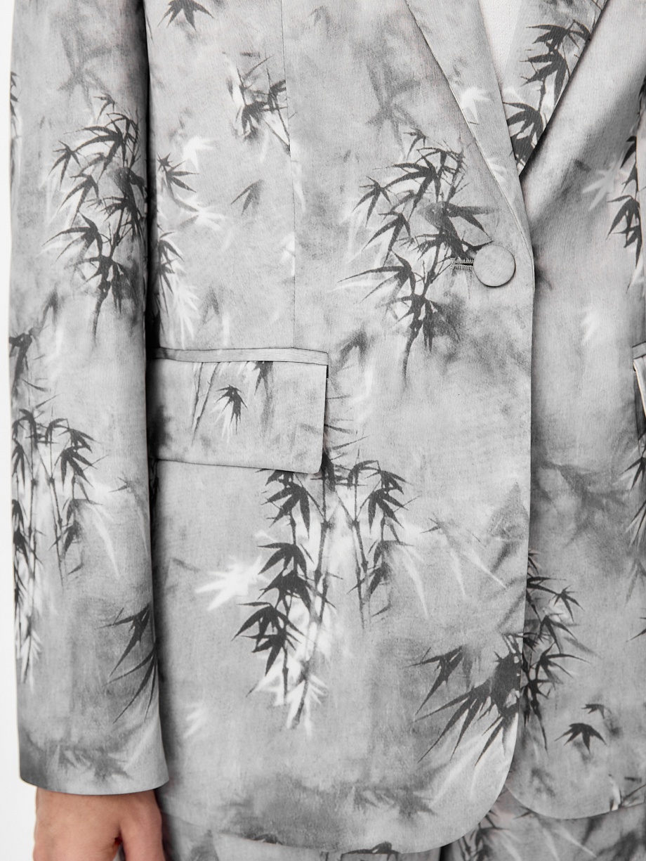 Жакет из вискозной атласной ткани