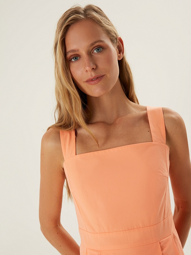 Летний сарафан из 100% хлопка с открытой спиной