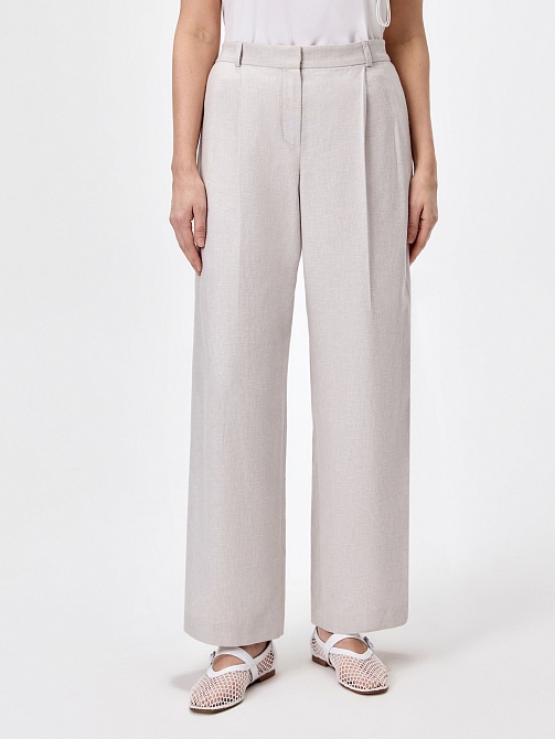 Брюки из хлопка и льна