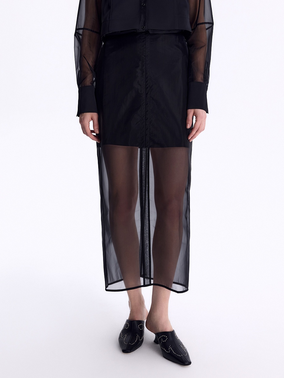 Юбка-макси из органзы