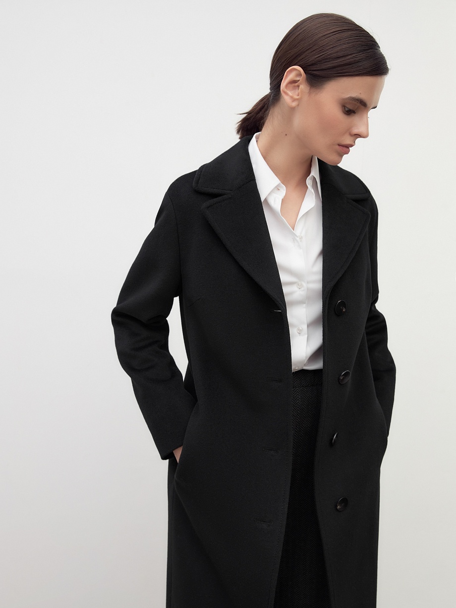 Пальто из 95% шерсти с мембраной