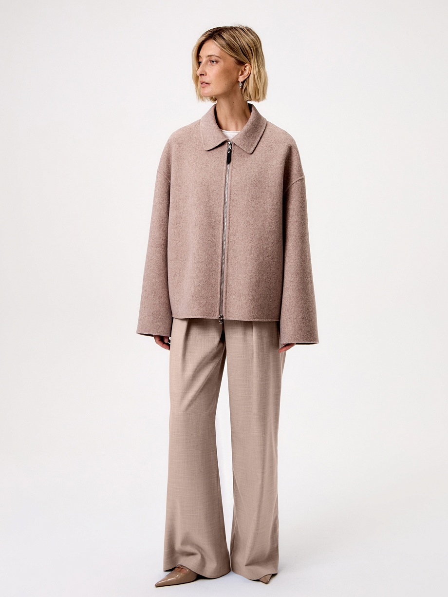 Полупальто double face из шерсти и кашемира