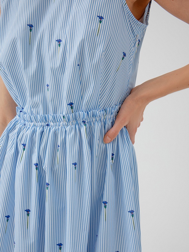 Платье в полоску из 100% хлопка
